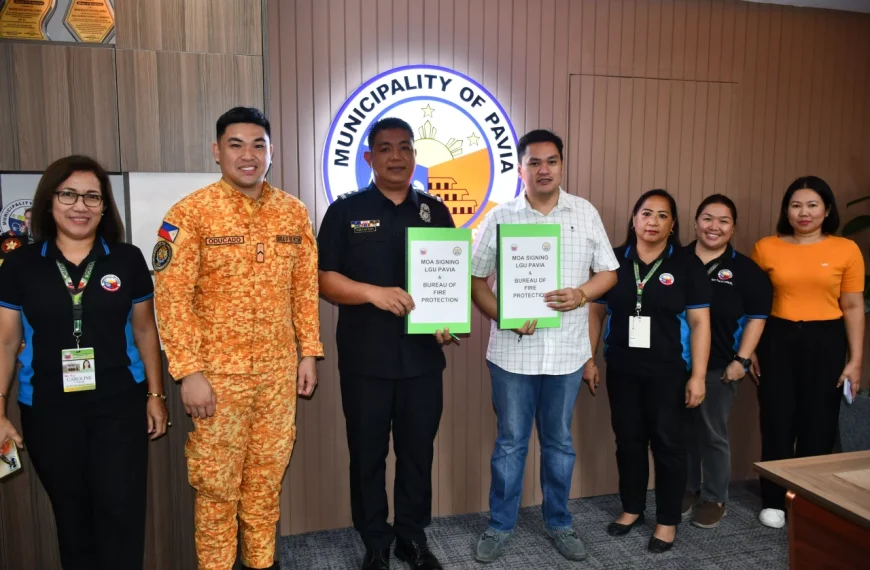 LGU and BFP Pavia sign MOA for Fire Code fees collection